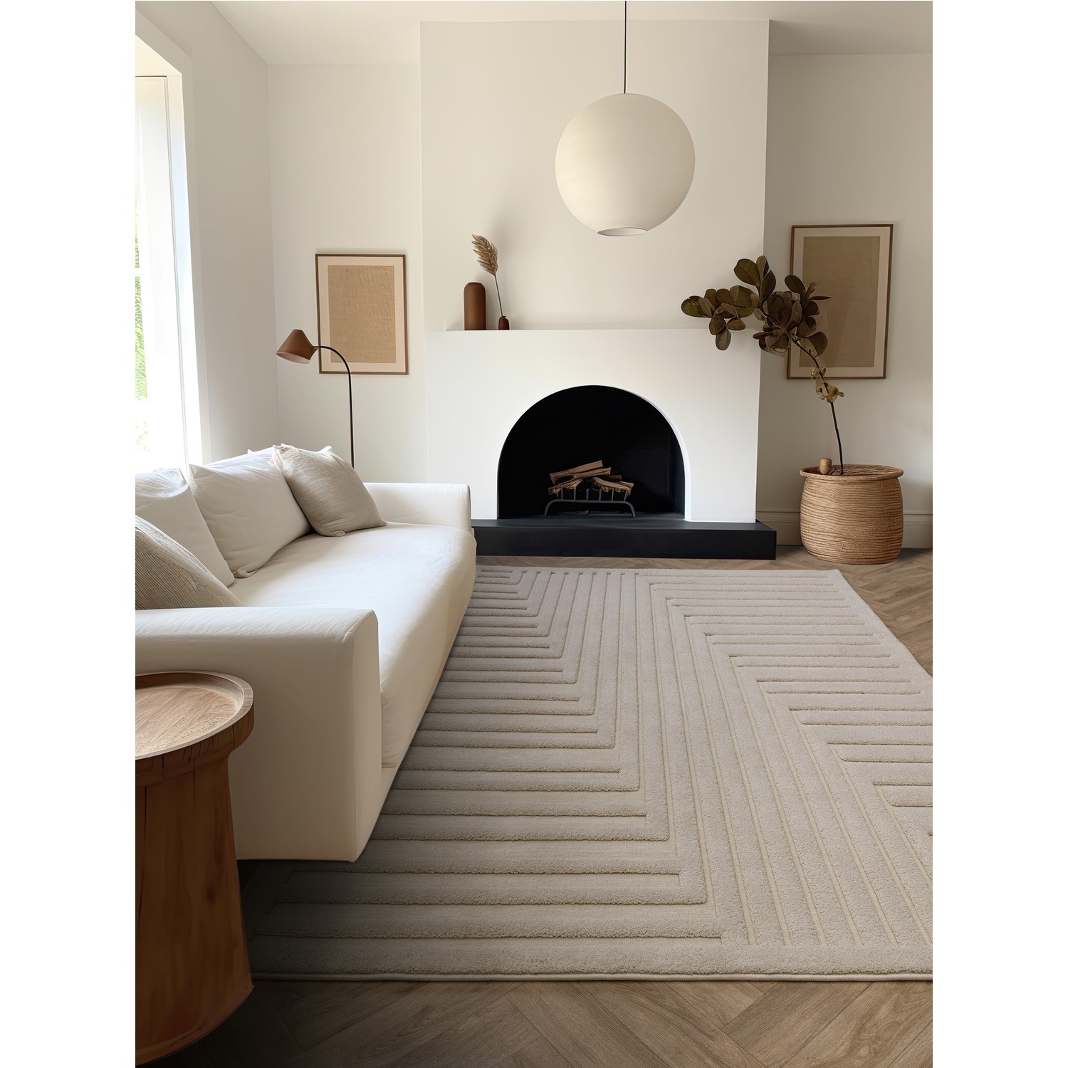 Large Geometric Rugs Large Geometric Ivory Rug - 290 x 200 cm - Connection - Valley ...