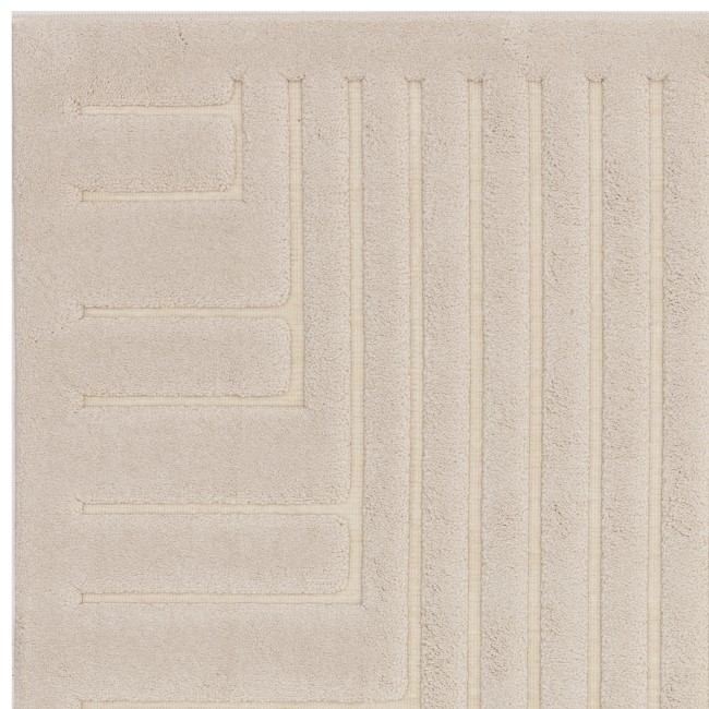 Large Geometric Ivory Rug - 290 x 200 cm - Connection - Valley