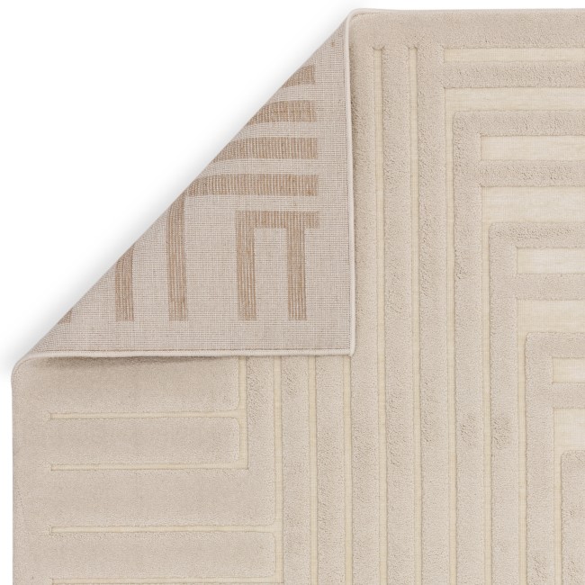 Large Geometric Ivory Rug - 290 x 200 cm - Connection - Valley