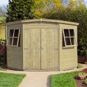 FOL106066 Shire Corner Shed 8x8 ft Pressure Treated