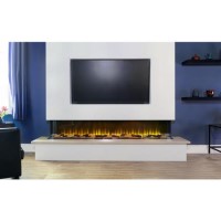 Adam Sahara Panoramic Media Wall Electric Fire, 81 Inch