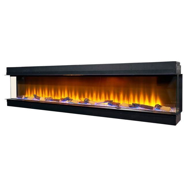 Adam Sahara Panoramic Media Wall Electric Fire, 81 Inch