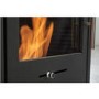 Acantha Pre-Built Stove Media Wall 1 with OKO S1 Bio Ethanol Stove in Charcoal Grey