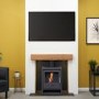 Acantha Pre-Built Stove Media Wall 1 with OKO S1 Bio Ethanol Stove in Charcoal Grey