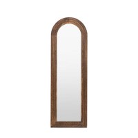 Arched Dark Wood Mirror - Hoxton - Caspian House