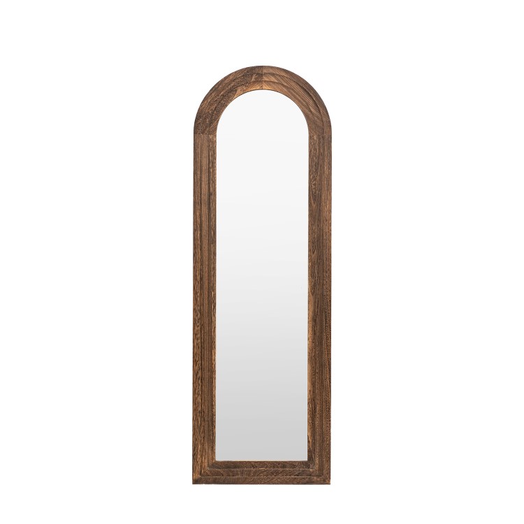 Arched Dark Wood Mirror - Hoxton - Caspian House