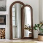 Arched Dark Wood Mirror - Hoxton - Caspian House