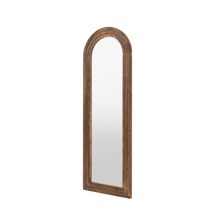 Arched Dark Wood Mirror - Hoxton - Caspian House