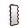 Large Wavy Brown Wood Mirror - Hasker - Caspian House