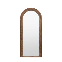 Arched Dark Wood Mirror - Hoxton - Caspian House