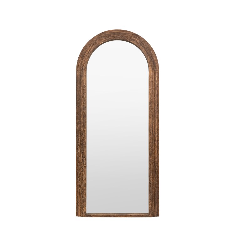 Arched Dark Wood Mirror - Hoxton - Caspian House