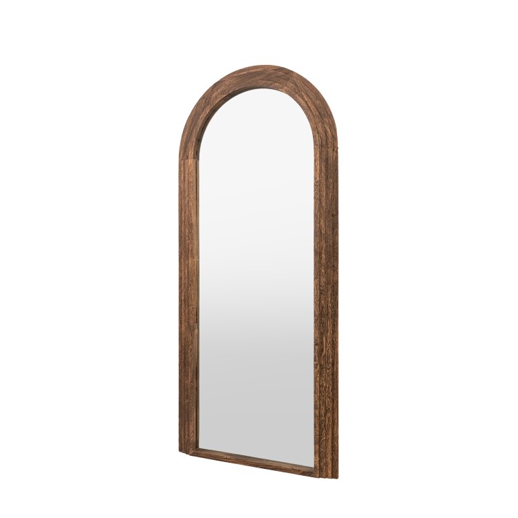 Arched Dark Wood Mirror - Hoxton - Caspian House