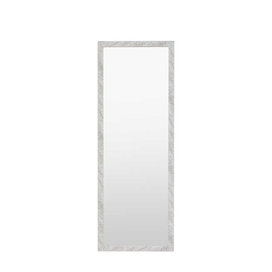White Marble Effect Mirror - Romano - Caspian House