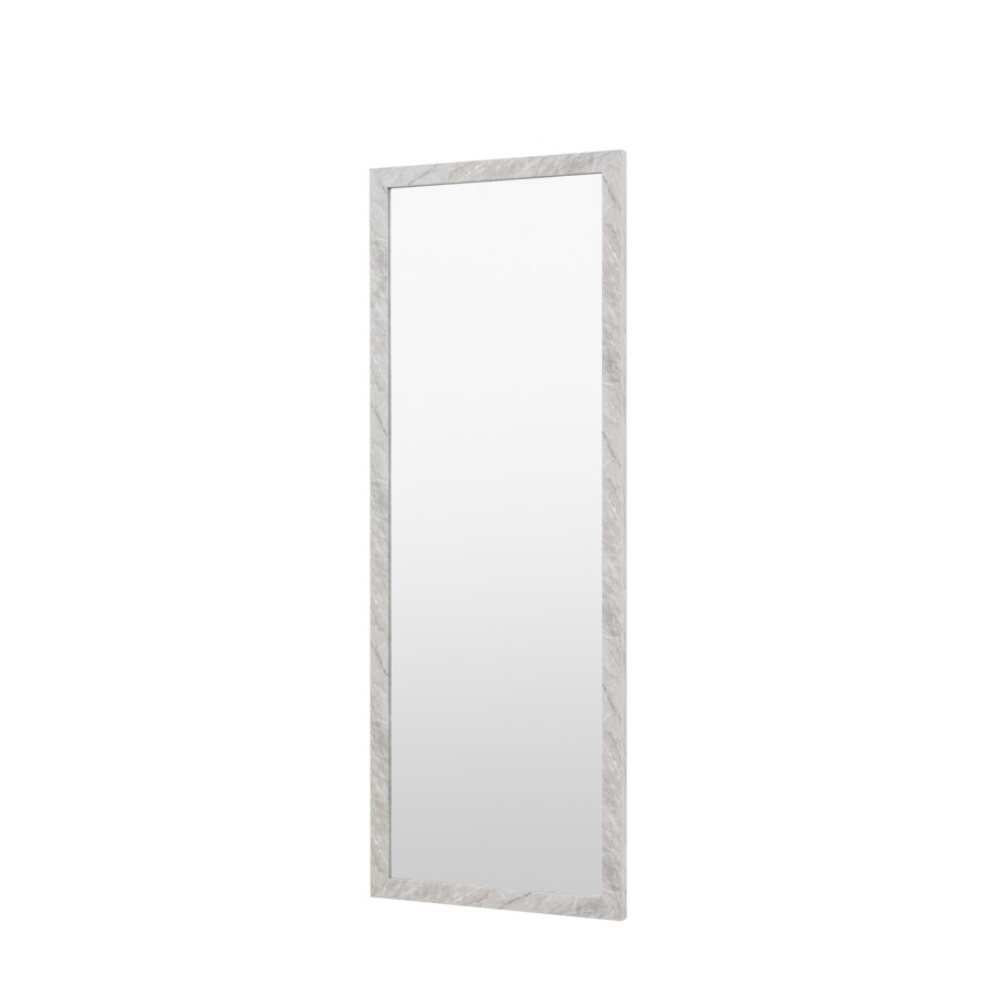 White Marble Effect Mirror - Romano - Caspian House