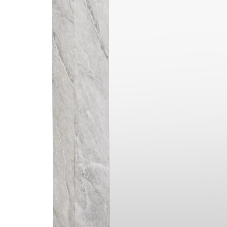 White Marble Effect Mirror - Romano - Caspian House