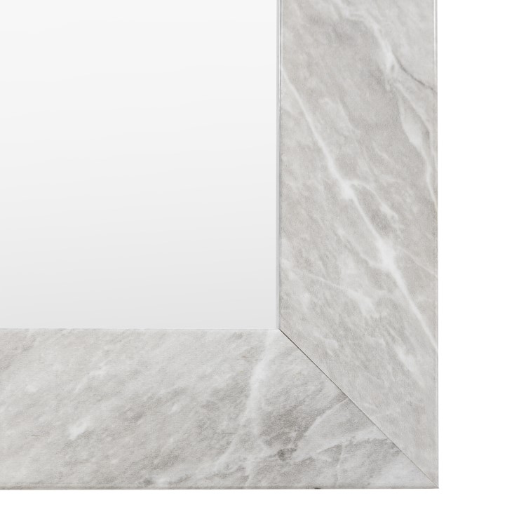 White Marble Effect Mirror - Romano - Caspian House