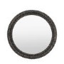 Black Wash Round Wooden Mirror - Pimlico - Caspian House