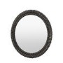 Black Wash Round Wooden Mirror - Pimlico - Caspian House