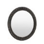 Black Wash Round Wooden Mirror - Pimlico - Caspian House