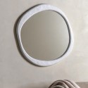 FOL106086 Round Concrete Effect Framed Mirror - Como - Caspian House