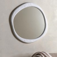 Round Concrete Effect Framed Mirror - Como - Caspian House Round Concrete Effect Framed Mirror - Como - Caspian House