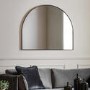 Black Arched Overmantle Mirror - Holworth - Caspian House