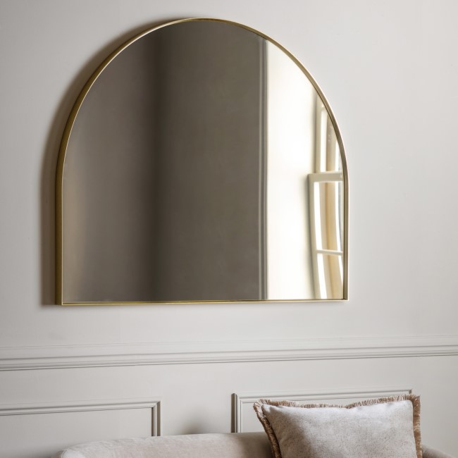 Gold Arched Overmantle Mirror - Holworth - Caspian House