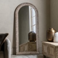 Whitewash Arched Leaner Mirror - Pimlico - Caspian House Whitewash Arched Leaner Mirror - Pimlico - Caspian House