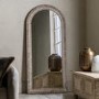 Whitewash Arched Leaner Mirror - Pimlico - Caspian House