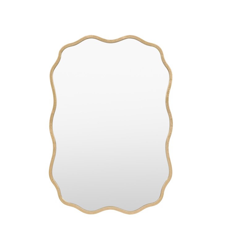 Gold Wavy Edged Mirror - Sloane - Caspian House