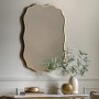 Gold Wavy Edged Mirror - Sloane - Caspian House