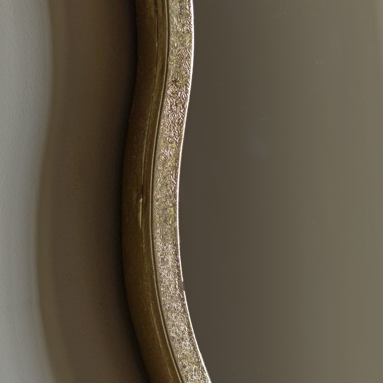 Gold Wavy Edged Mirror - Sloane - Caspian House