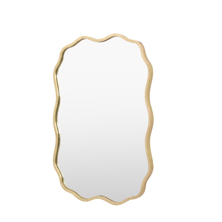 Gold Wavy Edged Mirror - Sloane - Caspian House