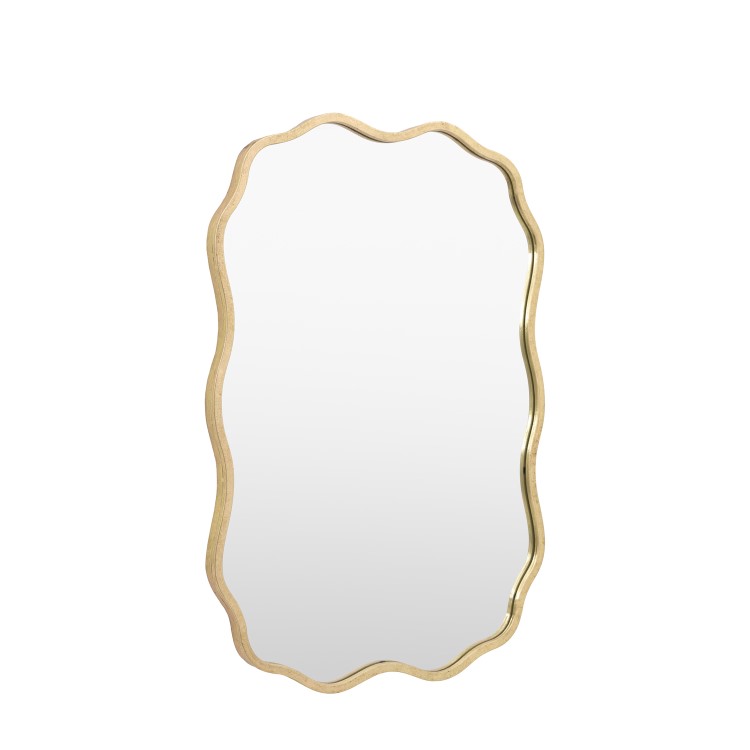 Gold Wavy Edged Mirror - Sloane - Caspian House