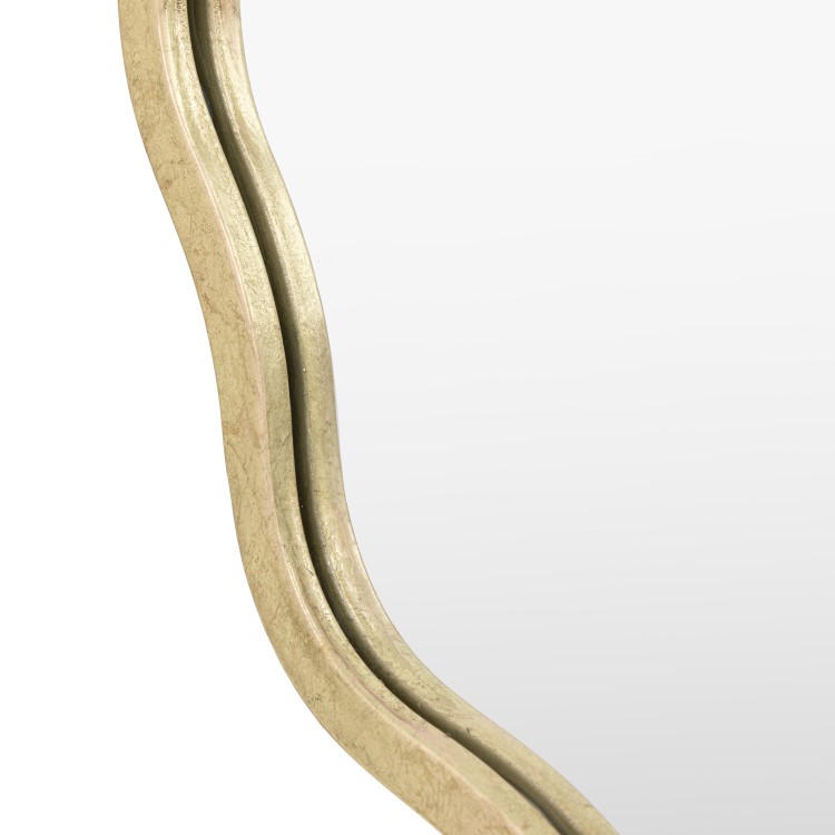 Gold Wavy Edged Mirror - Sloane - Caspian House