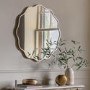 Round Gold Wavy Edged Mirror - Sloane - Caspian House