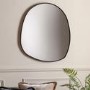 Black Large Pebble Mirror -  Holworth  - Caspian House