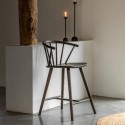 FOL106107 Dark Oak Kitchen Stool - Craft - Caspian House