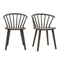 FOL106108 Set of 2 Dark Oak Chairs - Craft - Caspian House