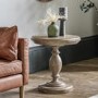 Rustic Round Side Table - Vancouver - Caspian House