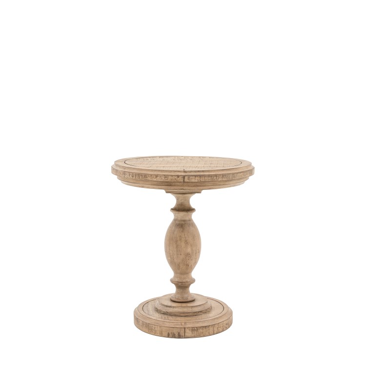 Rustic Round Side Table - Vancouver - Caspian House