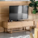 FOL106113 Large Natural Oak TV Stand with Storage - TV's up to 65" - Craft - Caspian House