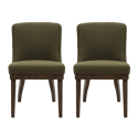 FOL106115 Set of 2 Fully Upholstered Green Chairs - Kelvedon - Caspian House