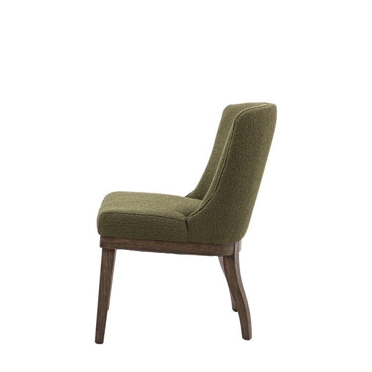 Set of 2 Fully Upholstered Green Chairs - Kelvedon - Caspian House