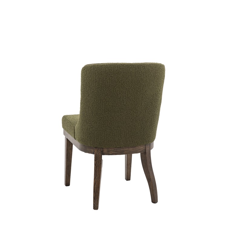 Set of 2 Fully Upholstered Green Chairs - Kelvedon - Caspian House