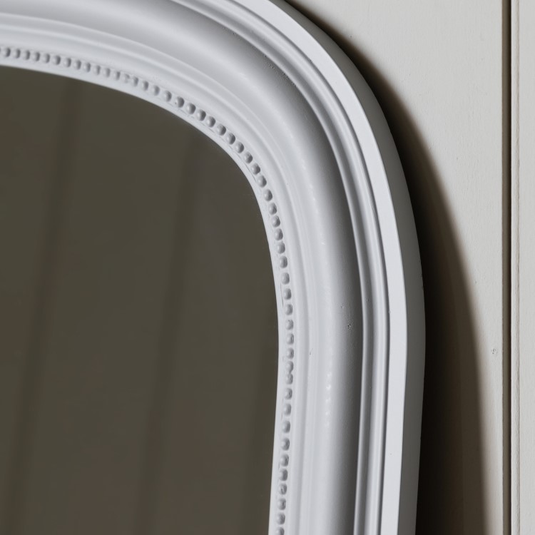 White Arched Leaner Mirror - Sharewood - Caspian House