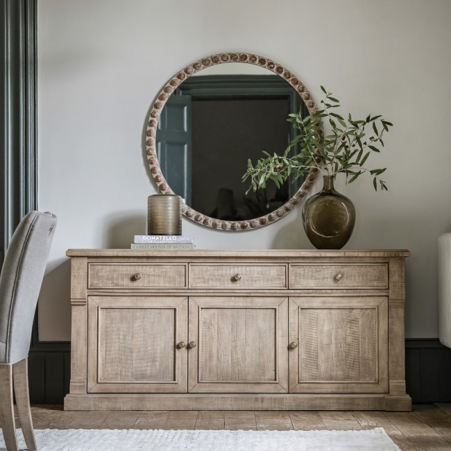 Large Rustic Round Mirror - Artisan - Caspian House