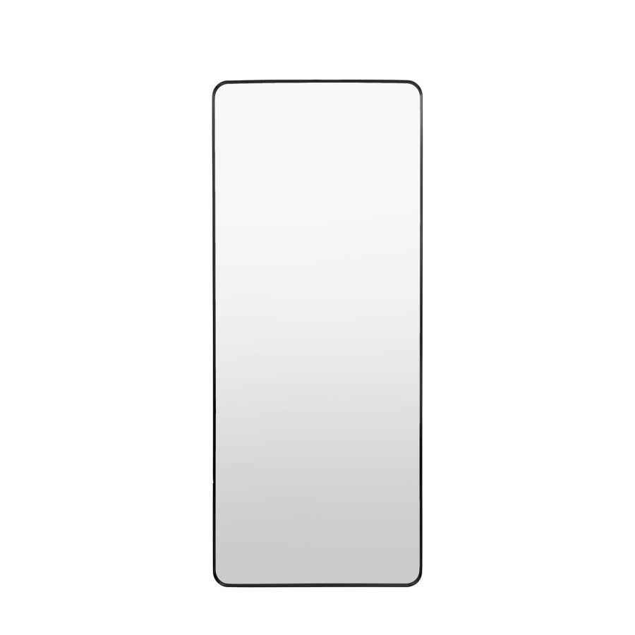 Black Metal Framed Leaner Mirror - Holworth - Caspian House