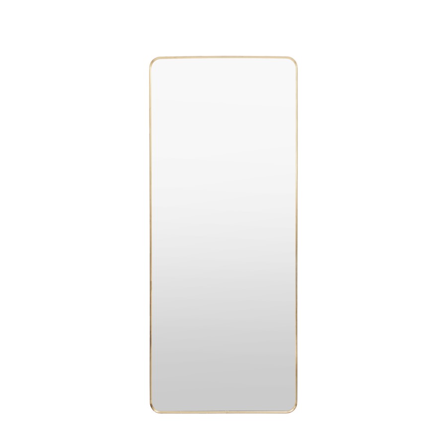 Gold Metal Framed Leaner Mirror - Holworth - Caspian House