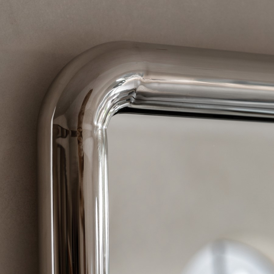 Reflective Chrome Rectangle Mirror - Specchio - Caspian House